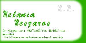 melania meszaros business card